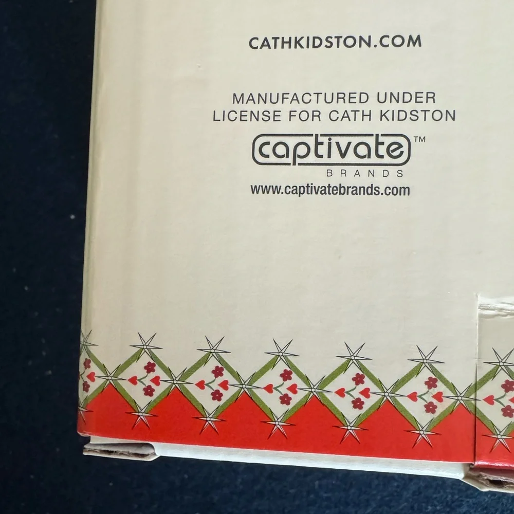 Cath Kidston set of 4 stainless steel/gold finish/ceramic handled holiday forks